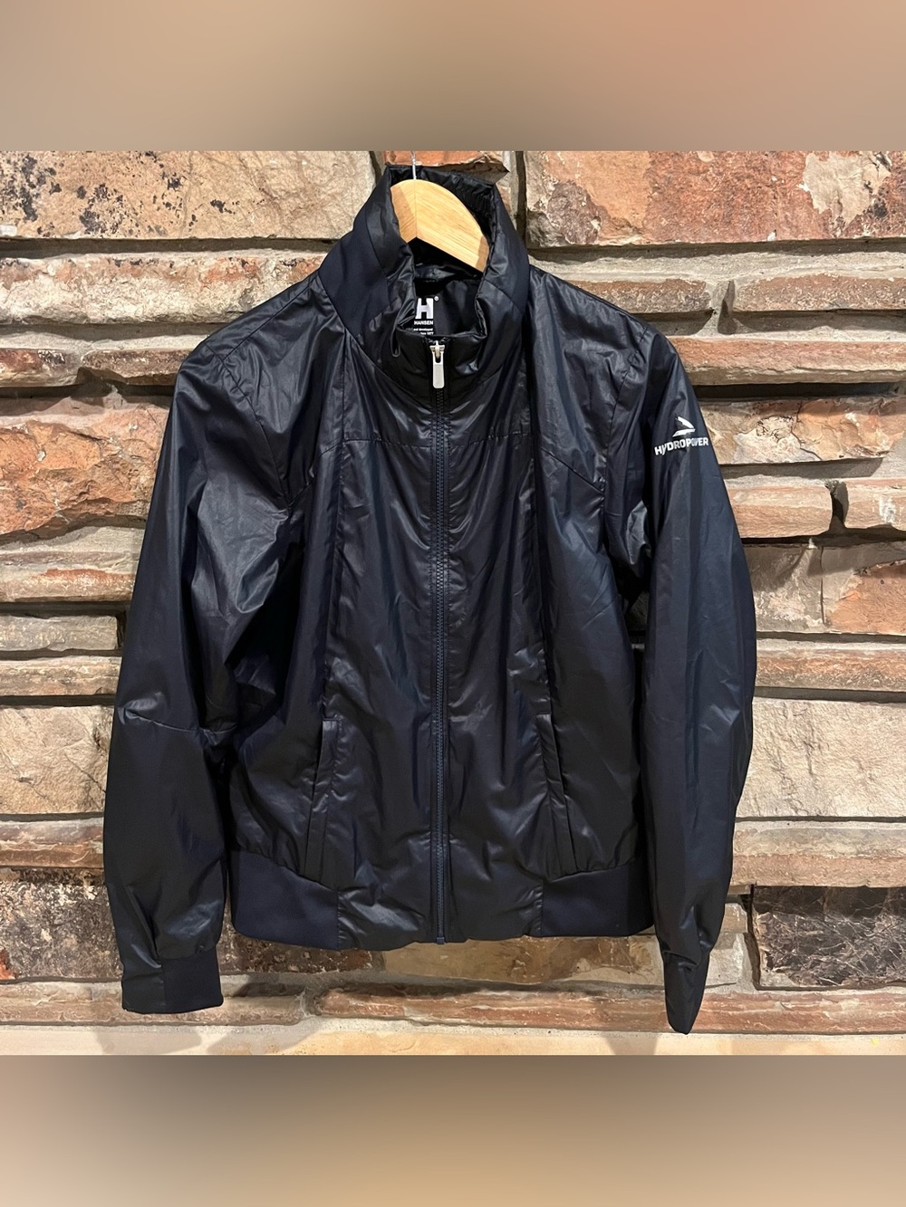 Helly Hansen Hydropower Black Lightweight Windbreaker Jacket